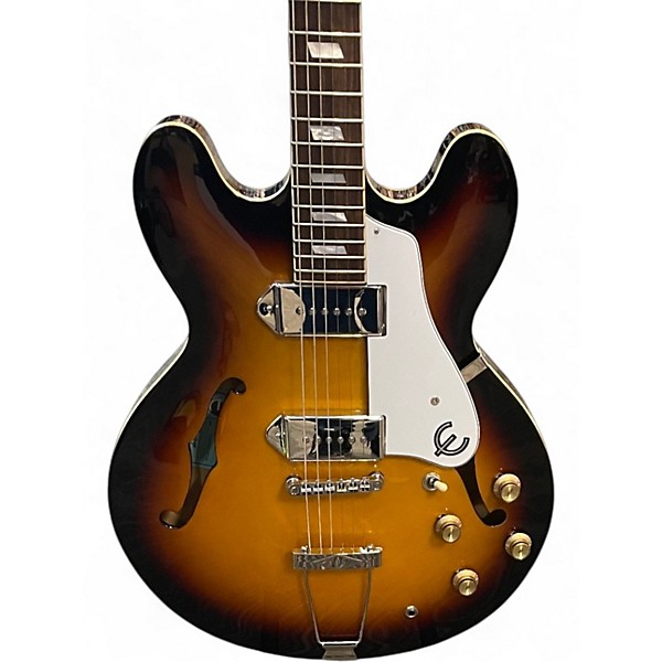 Used Epiphone Casino 2 Tone Sunburst Hollow Body Electric Guitar
