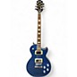 Used Epiphone Les Paul Muse blue sparkle Solid Body Electric Guitar thumbnail