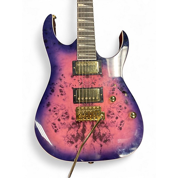 Used Ibanez Grg220pa Trans Purplev Burst Solid Body Electric Guitar