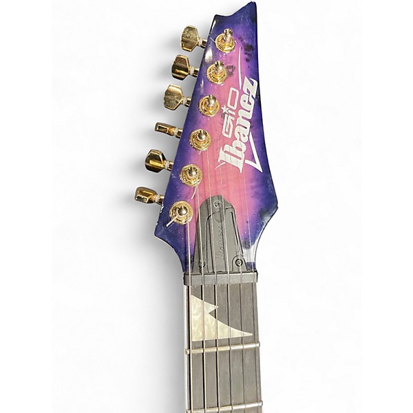 Used Ibanez Grg220pa Trans Purplev Burst Solid Body Electric Guitar