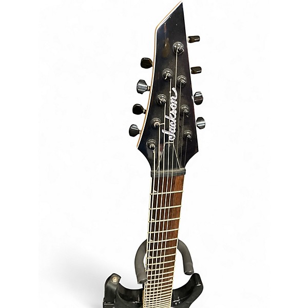 Used 2020s Jackson JS32-8 Dinky DKA 8 String Trans Black Solid Body Electric Guitar