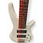 Used Glarry  GIB 6 STRING  WHITE Electric Bass Guitar
