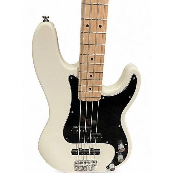 Used Squier Precision Bass WHITE Electric Bass Guitar