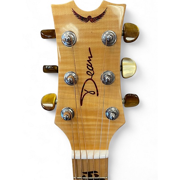 Used 2000s Dean zen LE Natural Acoustic Electric Guitar