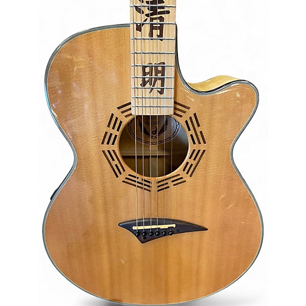 Used 2000s Dean zen LE Natural Acoustic Electric Guitar
