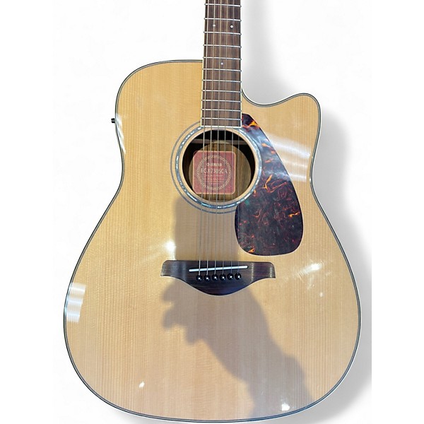 Used Yamaha FGX730SC Natural Acoustic Electric Guitar