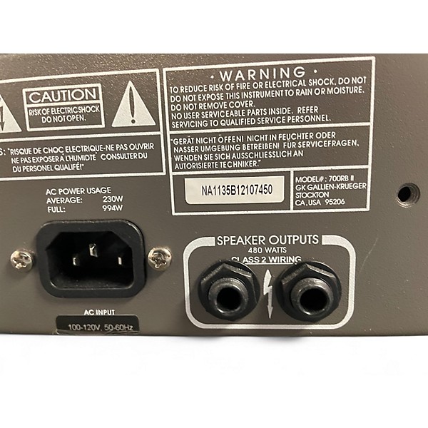Used Gallien-Krueger 700RB Bass Amp Head