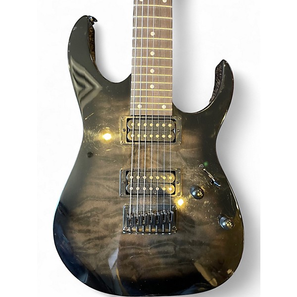 Used Ibanez GIO GRG7221QA BLACK SUNBURST Solid Body Electric Guitar