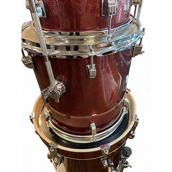 Used Ludwig 4 Piece Breakbeats By Questlove RED SPARKLE Drum Kit