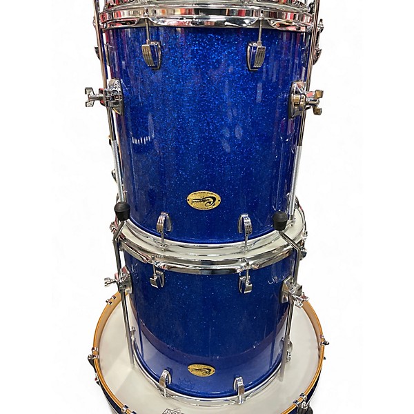 Used Ludwig 4 Piece Centennial Blue Sparkle Drum Kit