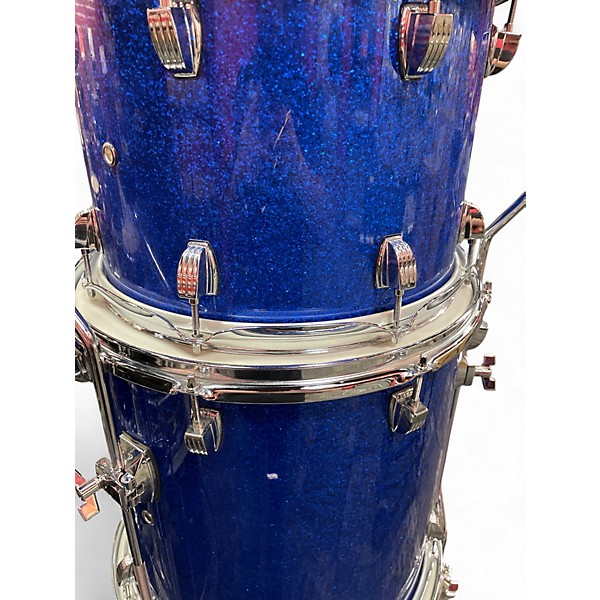 Used Ludwig 4 Piece Centennial Blue Sparkle Drum Kit