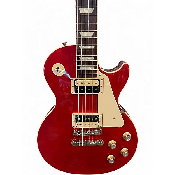 Used Gibson Les Paul Classic Cherry Red Solid Body Electric Guitar