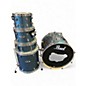 Used Pearl 5 Piece Export blue sparkle Drum Kit thumbnail