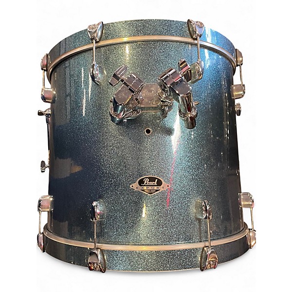 Used Pearl 5 Piece Export blue sparkle Drum Kit