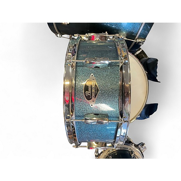 Used Pearl 5 Piece Export blue sparkle Drum Kit