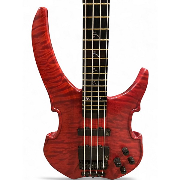 Used 2005 Warwick VAMPYRE LTD 4 STRING Crimson Red Burst Electric Bass Guitar