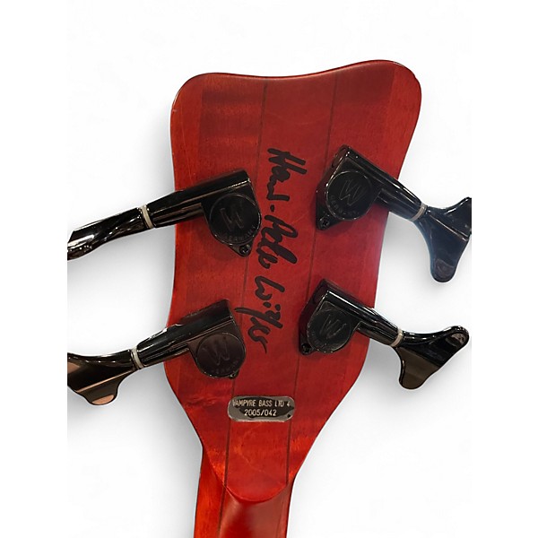 Used 2005 Warwick VAMPYRE LTD 4 STRING Crimson Red Burst Electric Bass Guitar