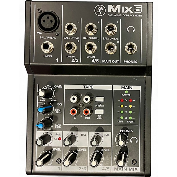 Used Mackie Mix5 Unpowered Mixer