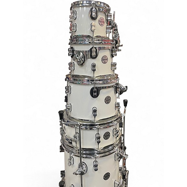 Used PDP by DW 7 Piece Concept Maple Pearlescent White Drum Kit