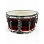 Used Gretsch Drums 6X12 Catalina Snare RED BLACK STRIPED SPARKLE Drum