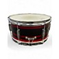 Used Gretsch Drums 6X12 Catalina Snare RED BLACK STRIPED SPARKLE Drum
