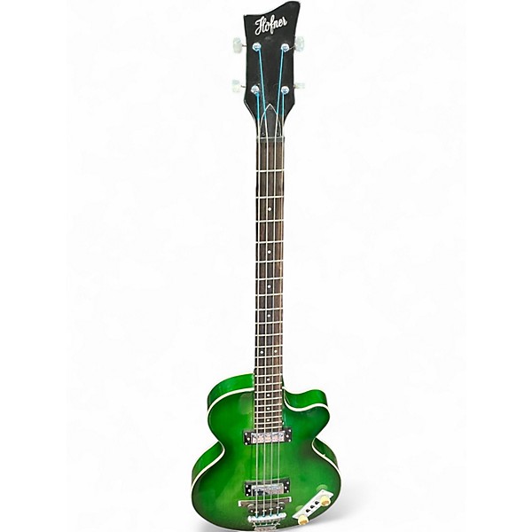 Used Hofner Ignition Club Green Electric Bass Guitar