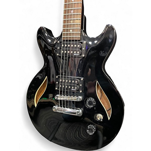 Used Dean BOCA Black Hollow Body Electric Guitar