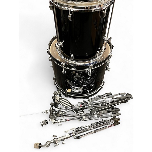 Used Ludwig 5 Piece Accent 5 Piece CS Kit Black Drum Kit