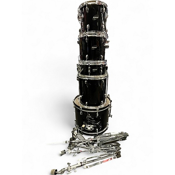 Used Ludwig 5 Piece Accent 5 Piece CS Kit Black Drum Kit