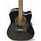 Used Yamaha FX335C Black Acoustic Electric Guitar