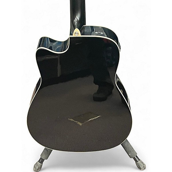 Used Yamaha FX335C Black Acoustic Electric Guitar