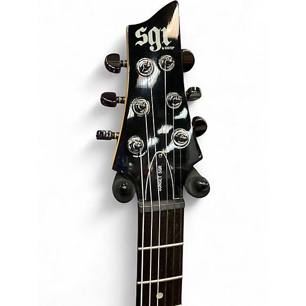 Used Sgr SUNSET SGR Black Solid Body Electric Guitar