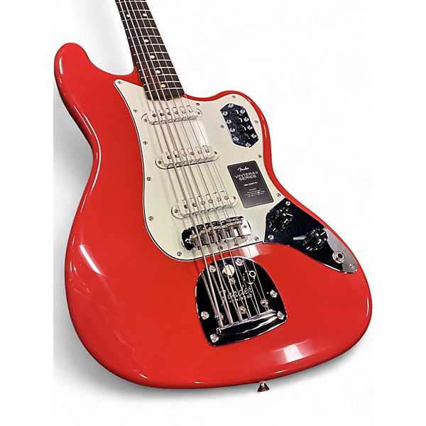 Used 2025 Fender Vintera II 60's Bass VI Fiesta Red Electric Bass Guitar