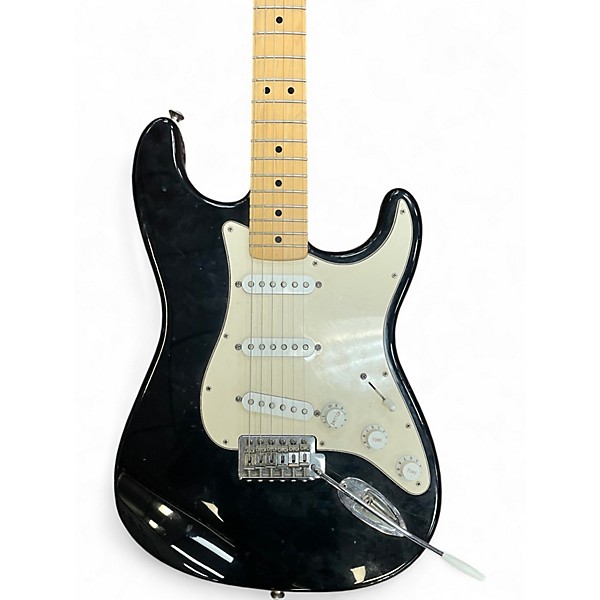Used 2002 Fender Standard Stratocaster Black Solid Body Electric Guitar