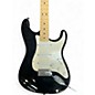 Used 2002 Fender Standard Stratocaster Black Solid Body Electric Guitar