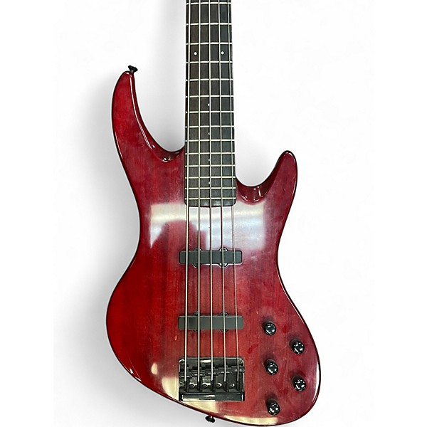 Used DeArmond PILOT V BASS Wine Red Electric Bass Guitar