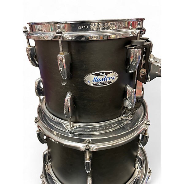 Used Pearl 4 Piece Pearl Masters Maple Complete Matte Black Mist Drum Kit