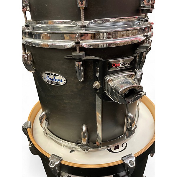 Used Pearl 4 Piece Pearl Masters Maple Complete Matte Black Mist Drum Kit