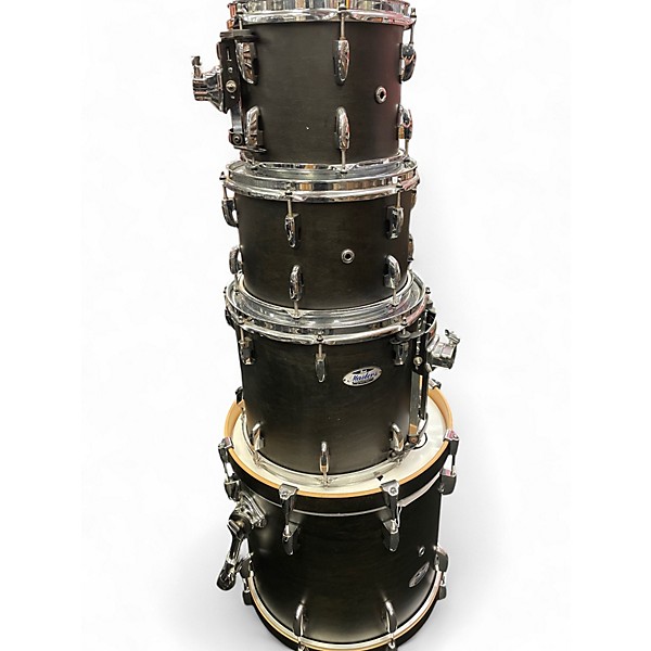 Used Pearl 4 Piece Pearl Masters Maple Complete Matte Black Mist Drum Kit