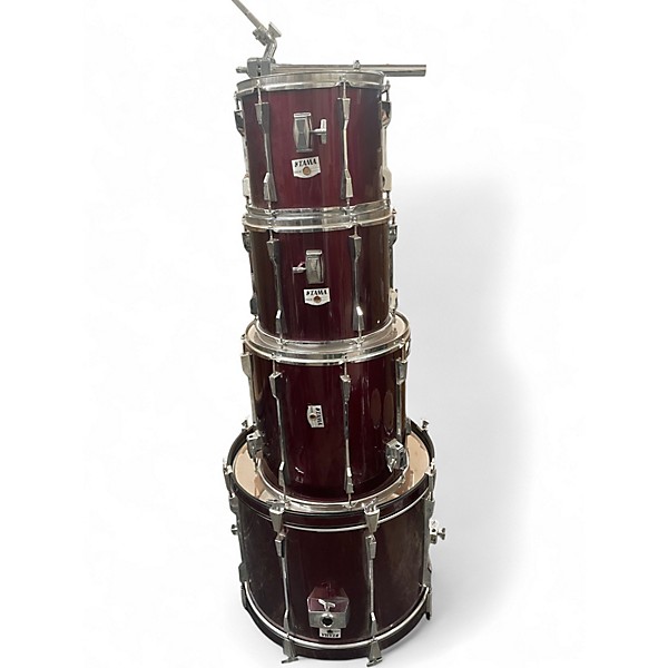Used TAMA 4 Piece Rockstar Candy Apple Red Drum Kit