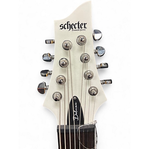 Used Schecter Guitar Research C8 DELUXE WHITE SATIN Solid Body Electric Guitar