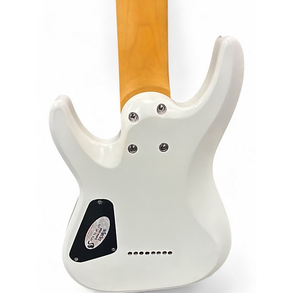 Used Schecter Guitar Research C8 DELUXE WHITE SATIN Solid Body Electric Guitar