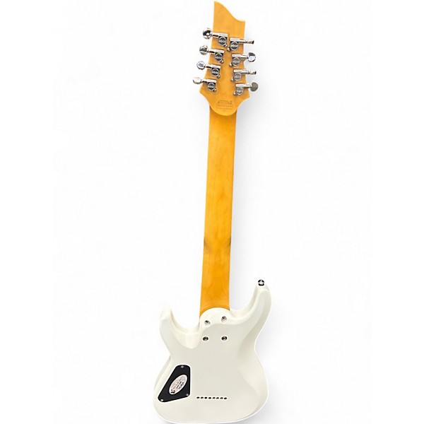 Used Schecter Guitar Research C8 DELUXE WHITE SATIN Solid Body Electric Guitar