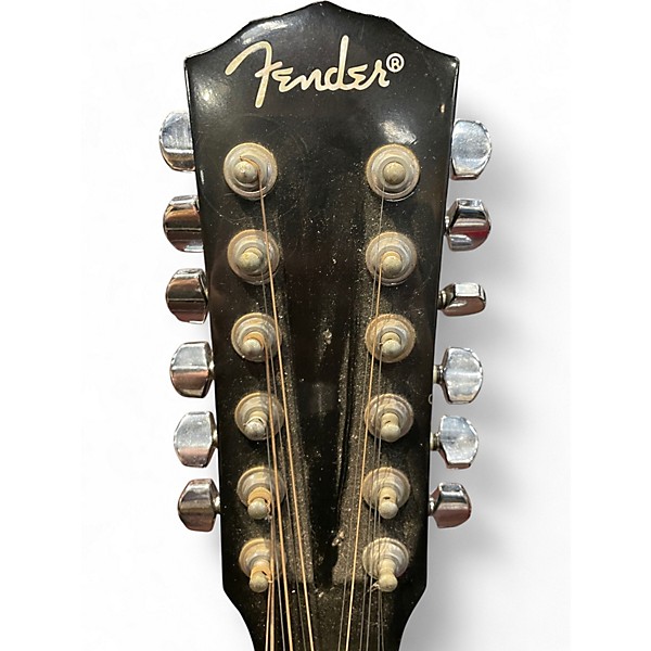 Used Fender DG16E12 Black 12 String Acoustic Electric Guitar