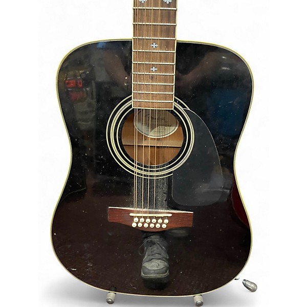 Used Fender DG16E12 Black 12 String Acoustic Electric Guitar