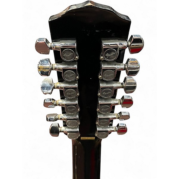 Used Fender DG16E12 Black 12 String Acoustic Electric Guitar