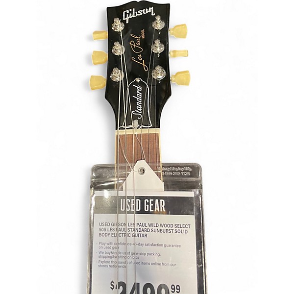 Used Gibson LES PAUL WILD WOOD SELECT 50S LES PAUL STANDARD Sunburst Solid Body Electric Guitar