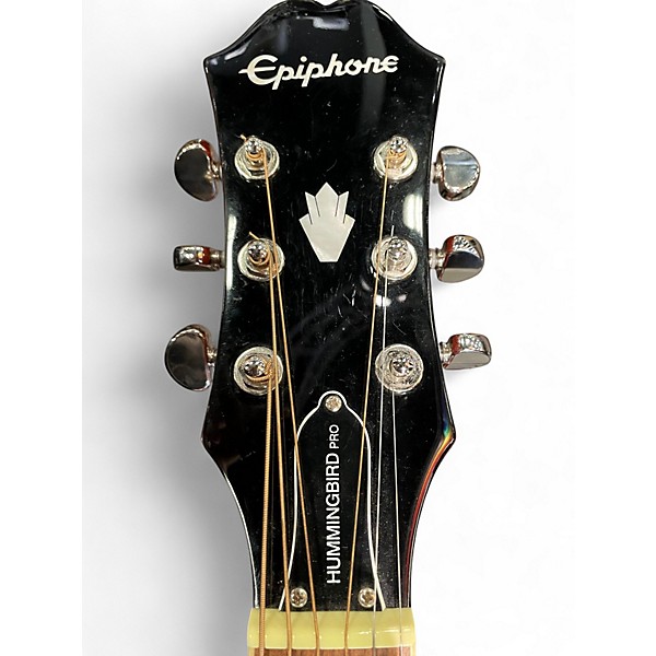 Used Epiphone Hummingbird Pro Faded Cherry Acoustic Electric Guitar