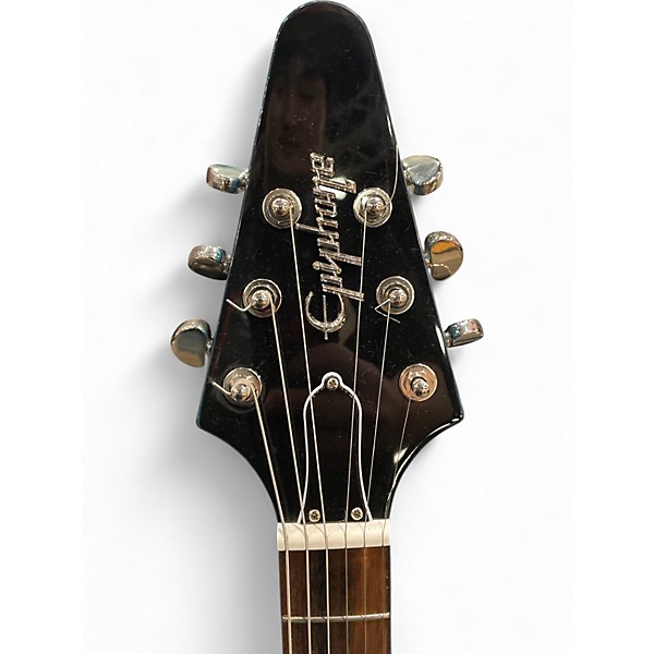 Used Epiphone FLYING V BLUE SPARKLE Solid Body Electric Guitar