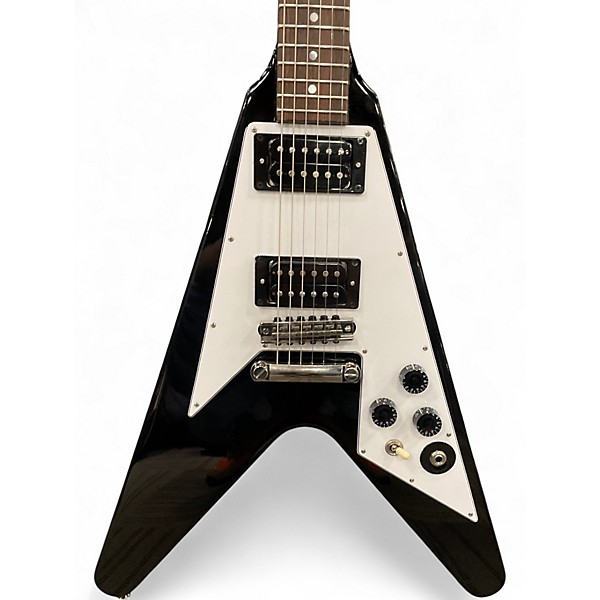 Used Epiphone Kirk Hammet 1979 Flying V Black Solid Body Electric Guitar